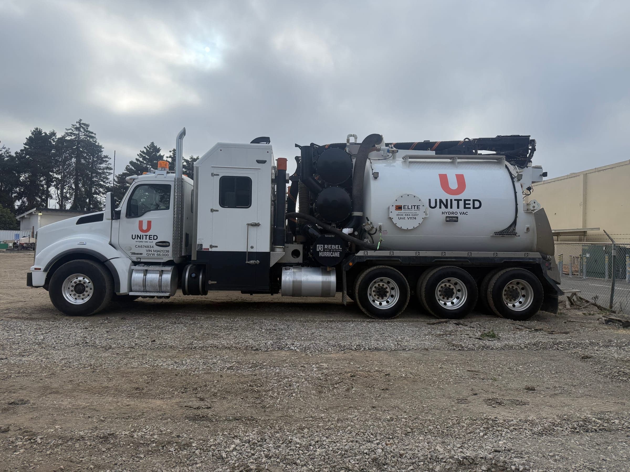 United Hydrovac crew and truck at the yard